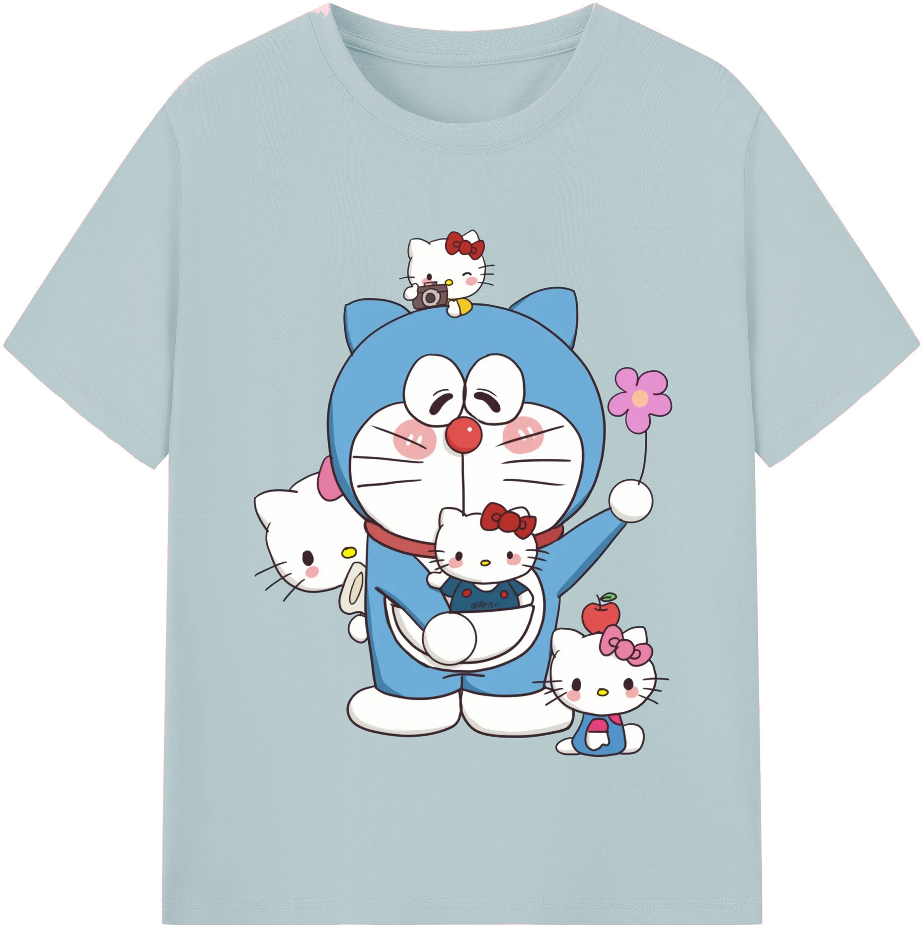 （画像用） ドラえもん Doraemon 綿100％半袖Tシャツ（フロントプリント）